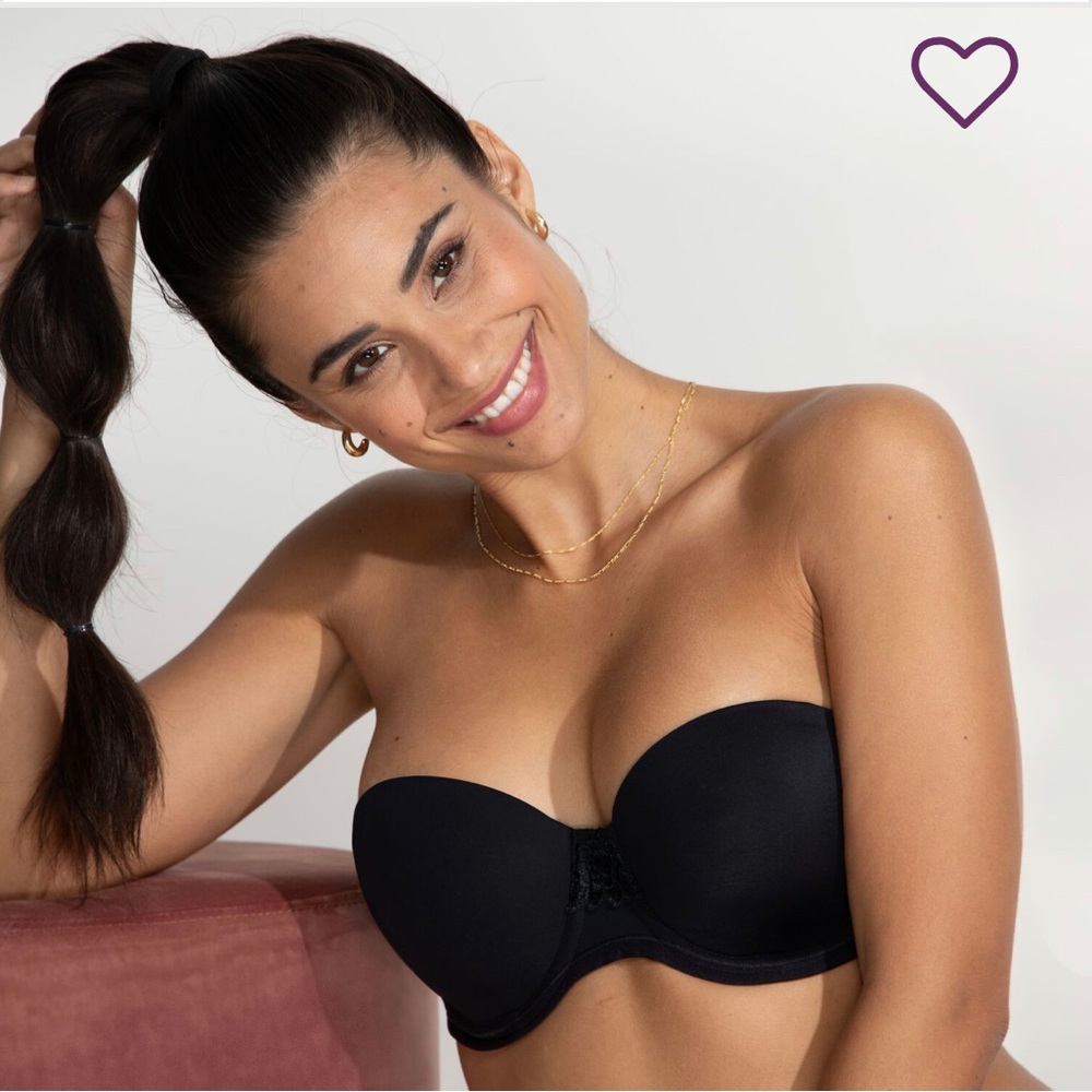 Vanity Fair 36DD Black Underwire Smoothing Strapless Bra